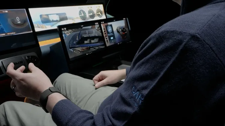 The new Garmin Unified Cabin proof of concept on Meta Ray-Ban Display glasses shown off at CES 2026.