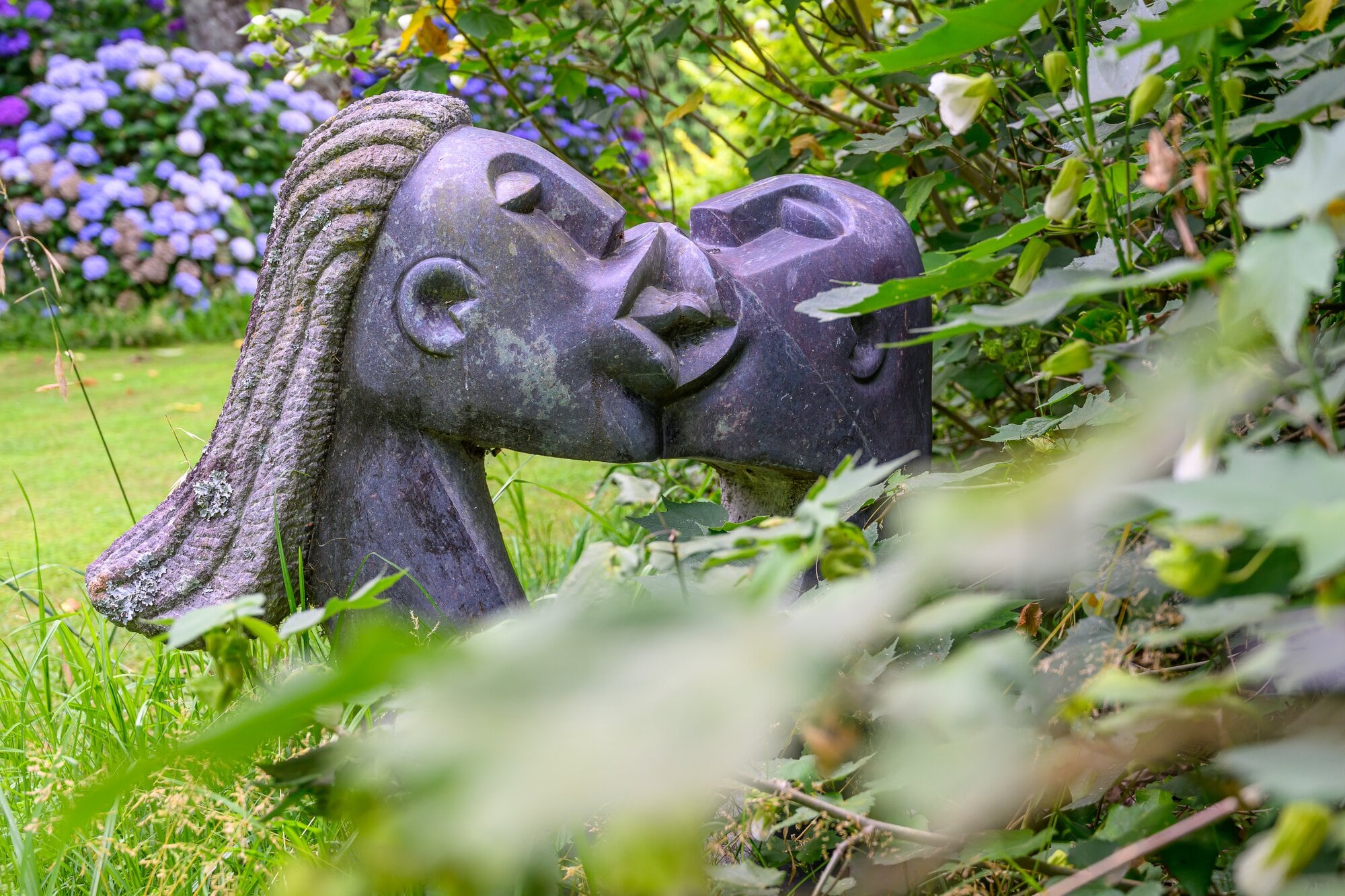 A sculpture Jens Mueller brought back from Cape Town for his Pyes Pā property. Photo/ David Hall