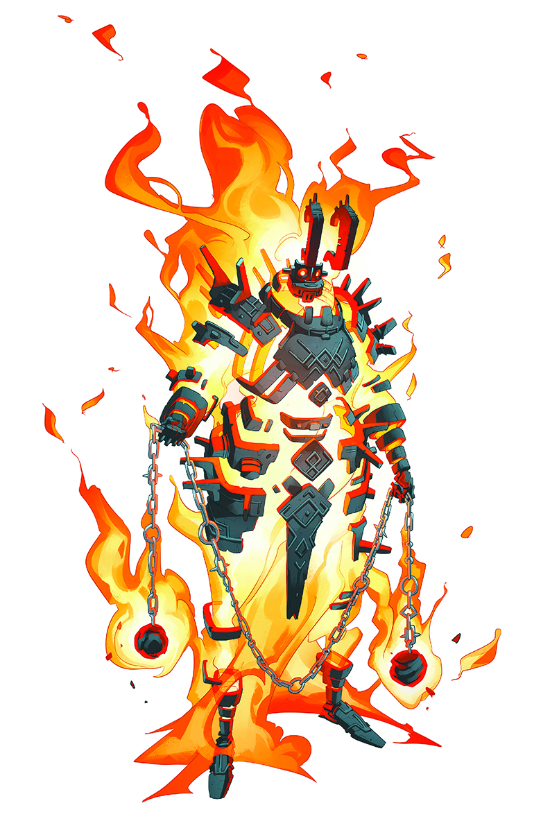 Digital art showing a fantasy character