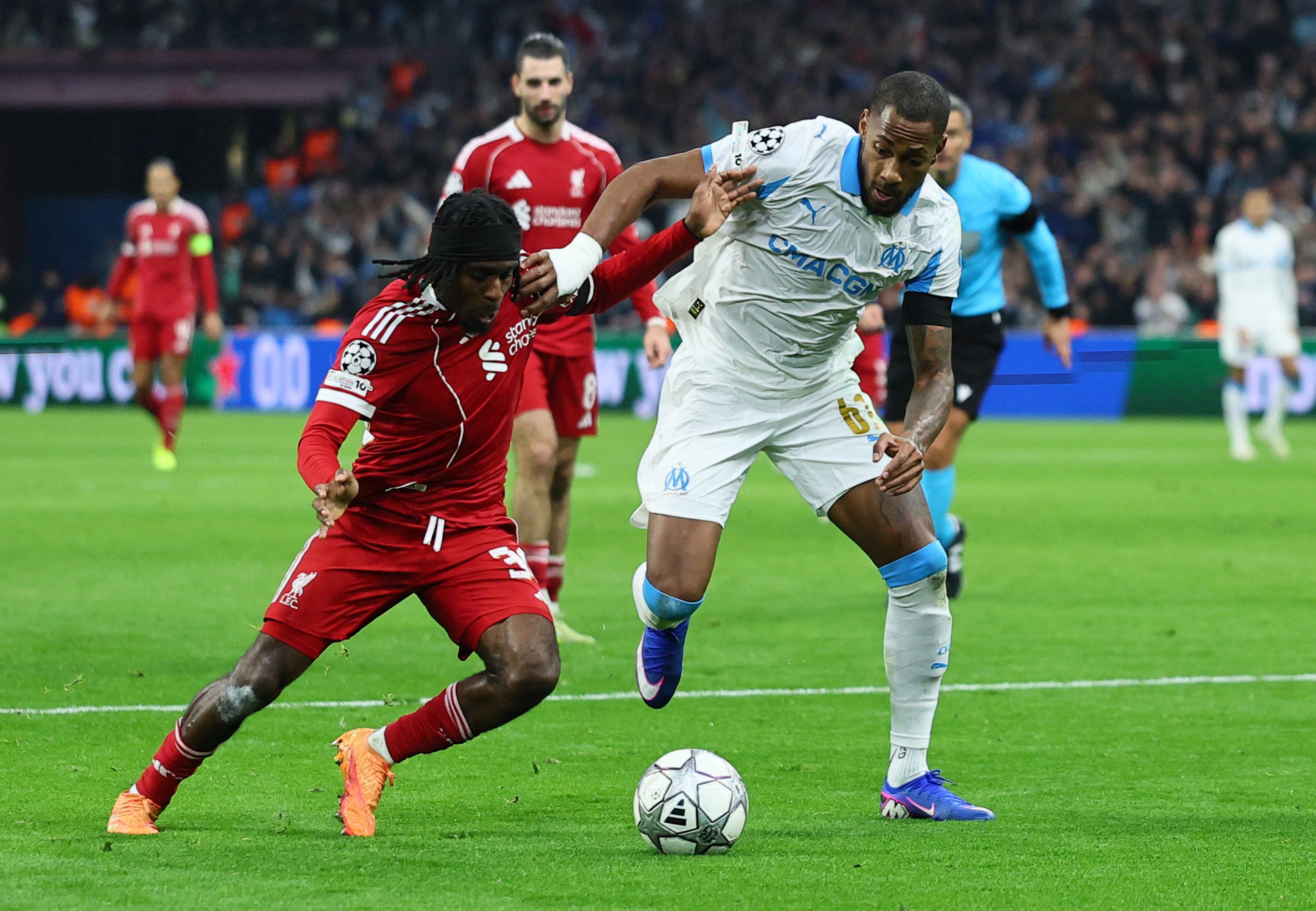 Jeremie Frimpong surged through for Liverpool’s second goal