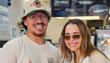 Ed Sheeran, Emilia Clarke spotted hanging out in Wellington