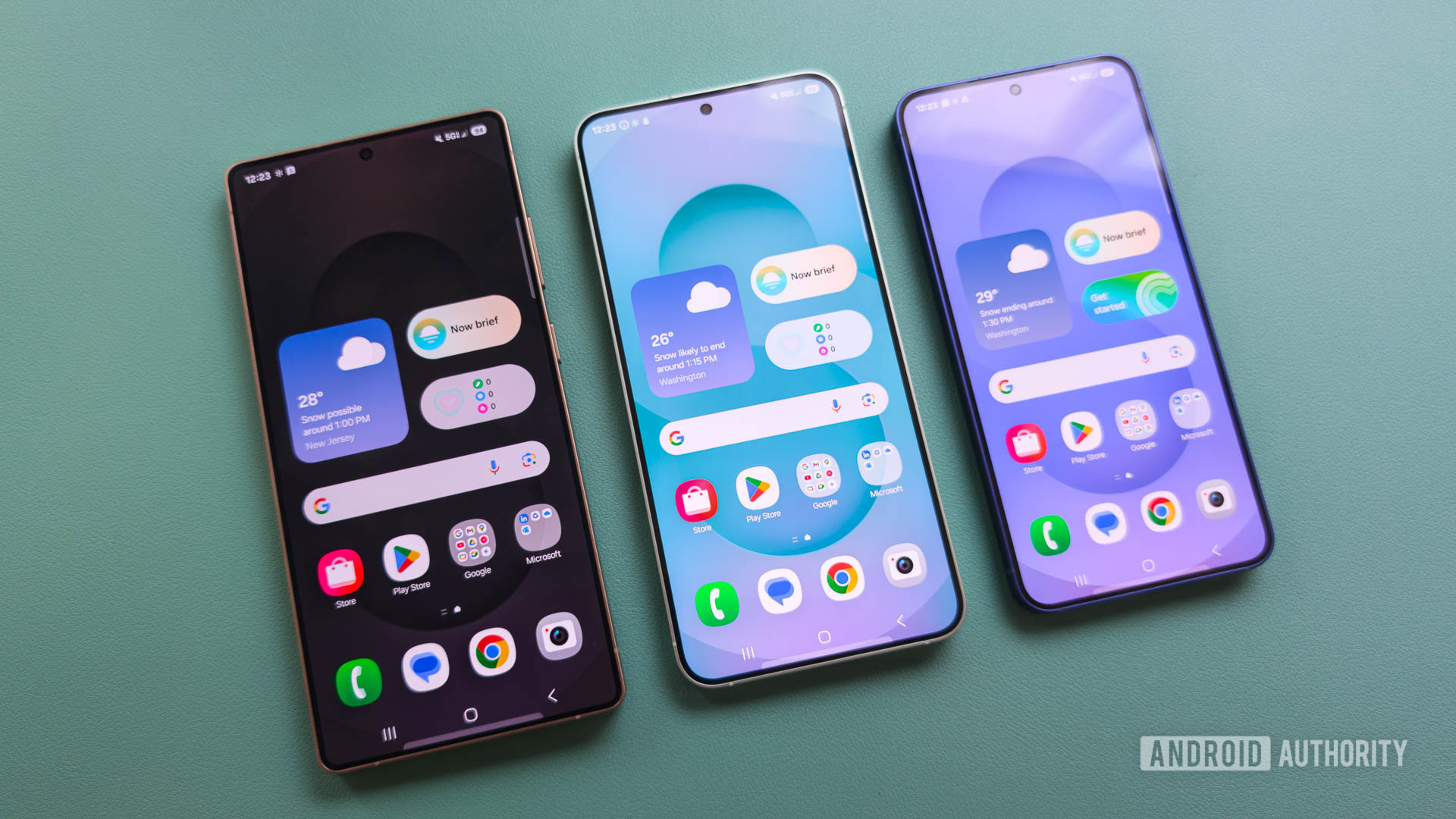 Samsung Galaxy S25 series home screens Samsung Galaxy S25 series home screens