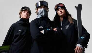 Kiwi skiers in Kathmandu kit
