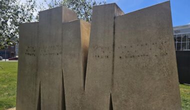 National War Memorial targeted by thieves, letters from metal sign prised off concrete
