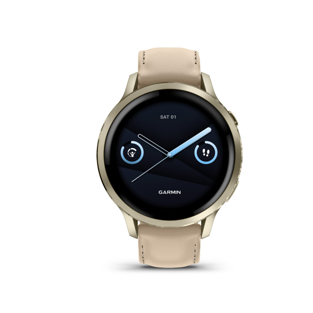 The future looks smarter than ever with Garmin 3 garmin Venu4 41mm HR Beige Leather Lunar Front 0000 Watchface5