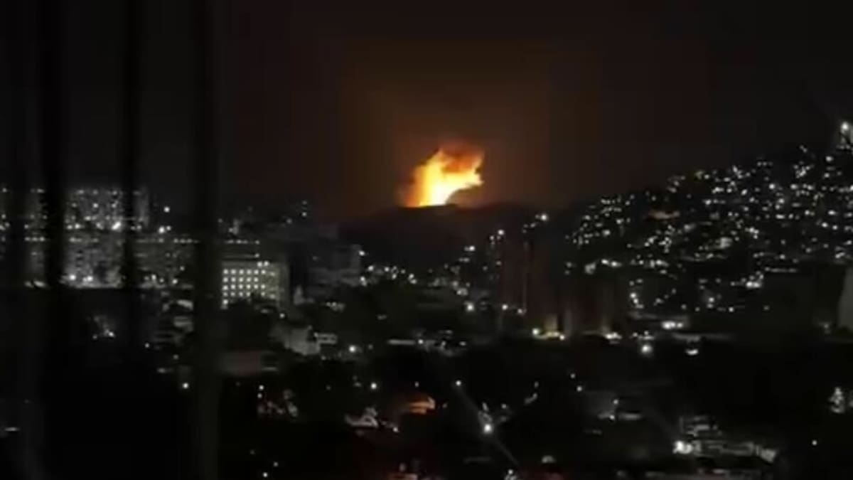 Venezuela denounces US ‘military aggression’ as explosions heard in capital Caracas