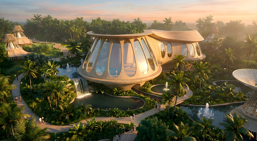 fiji living system proposal uses kinetic concave mirrors for energy and water autonomy