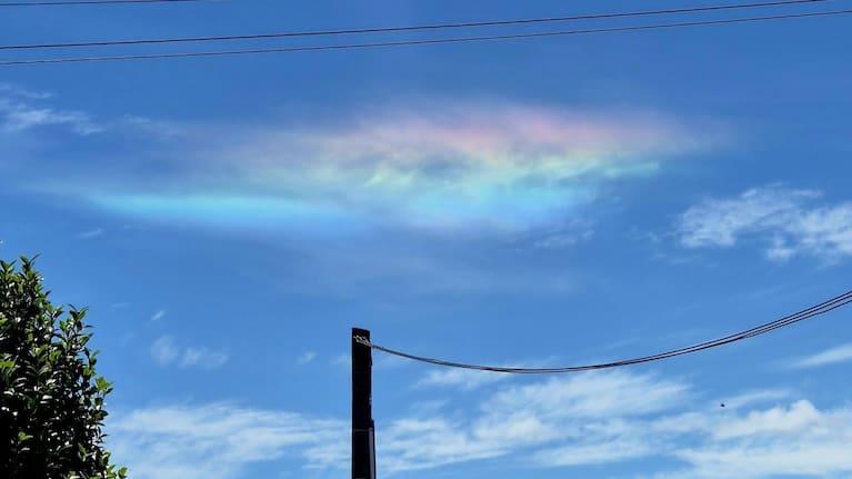 A "rainbow cloud" captured over the Nelson region on January 18, 2026.