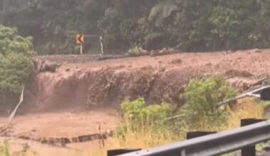 Rescue launched for people trapped between slips on SH2