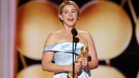 Getty Images Jessie Buckley at the 83rd Annual Golden Globes held at The Beverly Hilton on January 11, 2026 in Beverly Hills, California