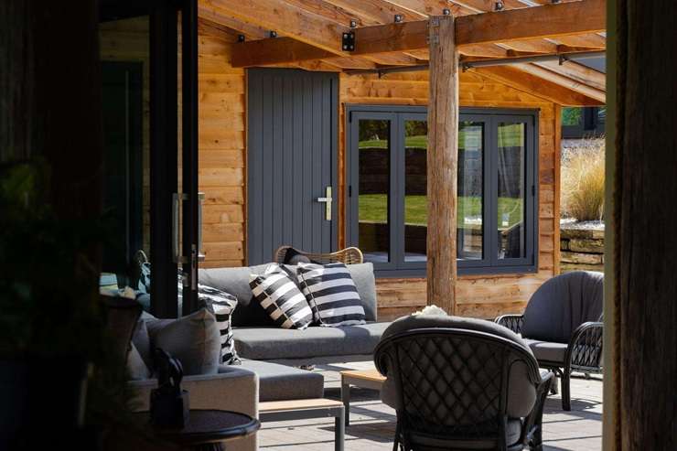 A picturesque five-bedroom designer home at 4 Fishermans Lane, in Mount Creighton, Queenstown, is up for grabs for $9.625m. Photo / Supplied