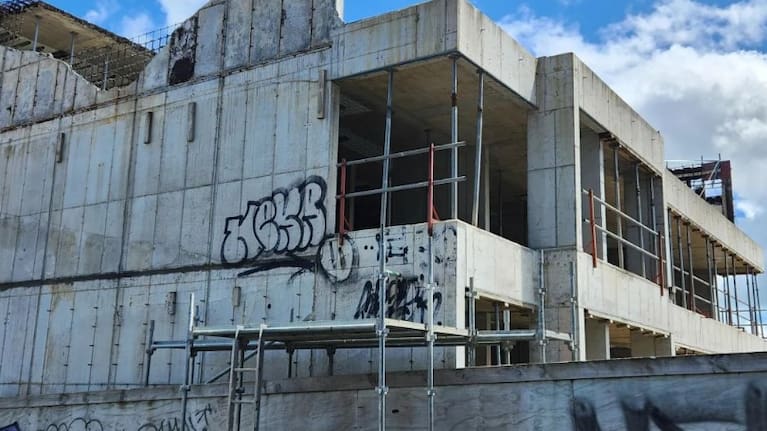 An unfinished apartment block on Manukau Rd in Auckland's Epsom.