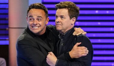 Ant & Dec "further away from each other" as they share reason they aren't spending time together