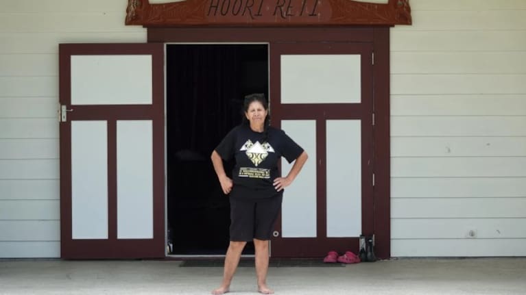 "Auntie Trish" is the chief dispenser of hugs for those in need of support at Ōtetao Reti Marae.