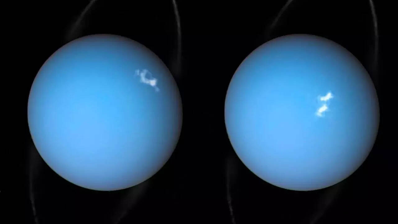 Auroras on Uranus (Image source: NASA)