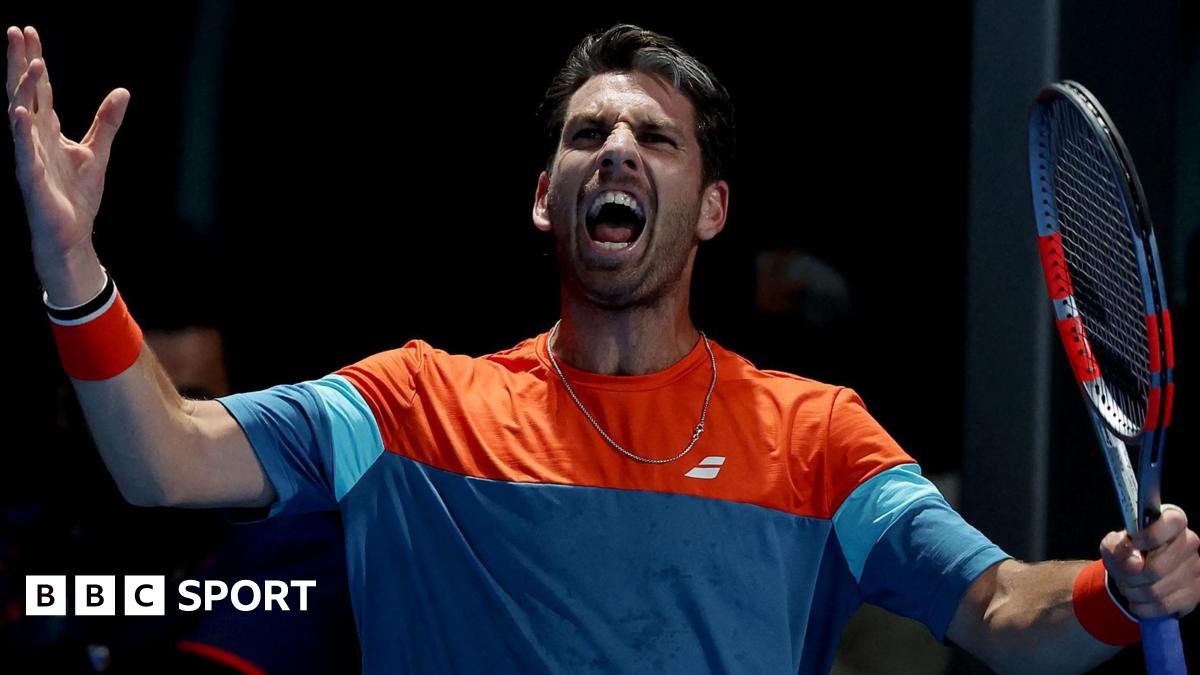 Cameron Norrie celebrates at the Australian Open