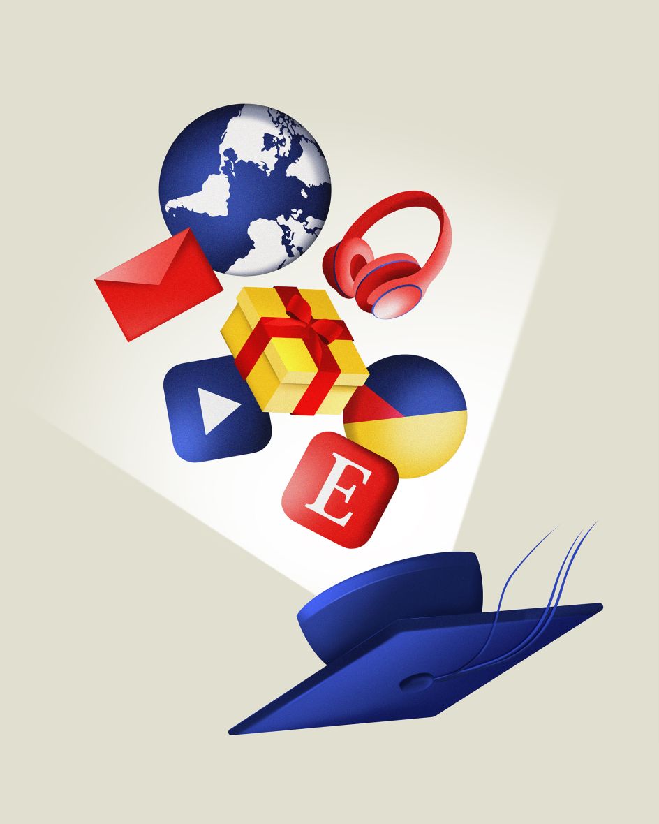 A suite of marketing images for The Economist.