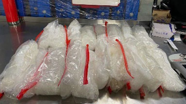 Bags containing methamphetamine. (Source: NZ Customs)