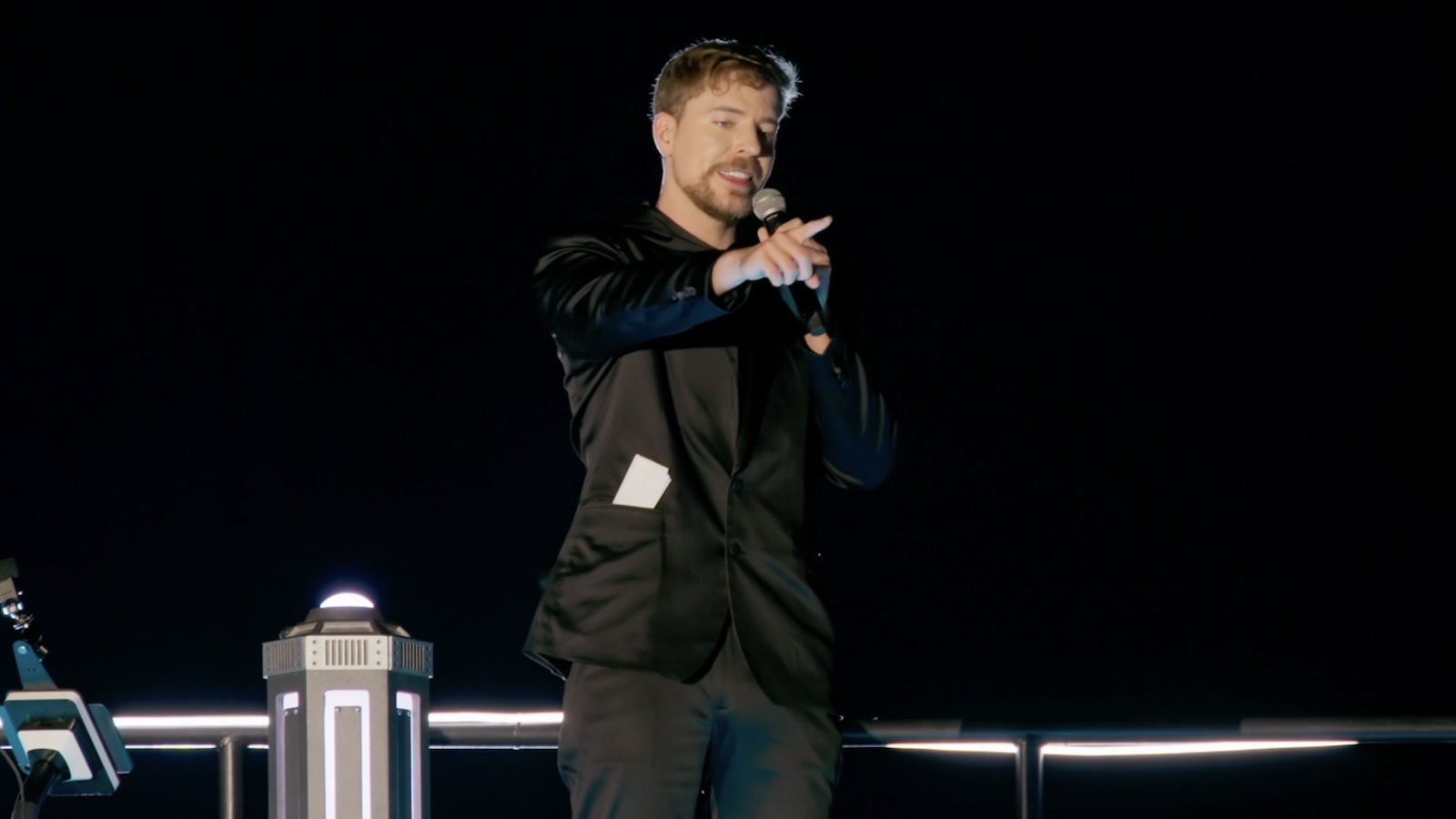 MrBeast explaining the Captain Bribe in Beast Games Season 2