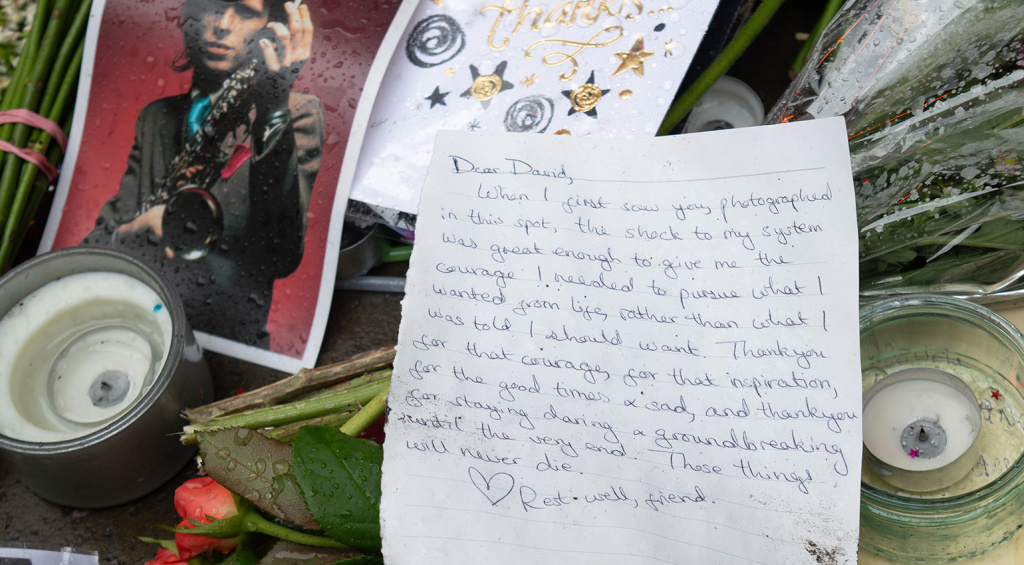 Bowie Tribute, Heddon St., London - 17th January 2016