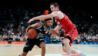 Perth Wildcats grind out gutsy road win over Breakers in Auckland