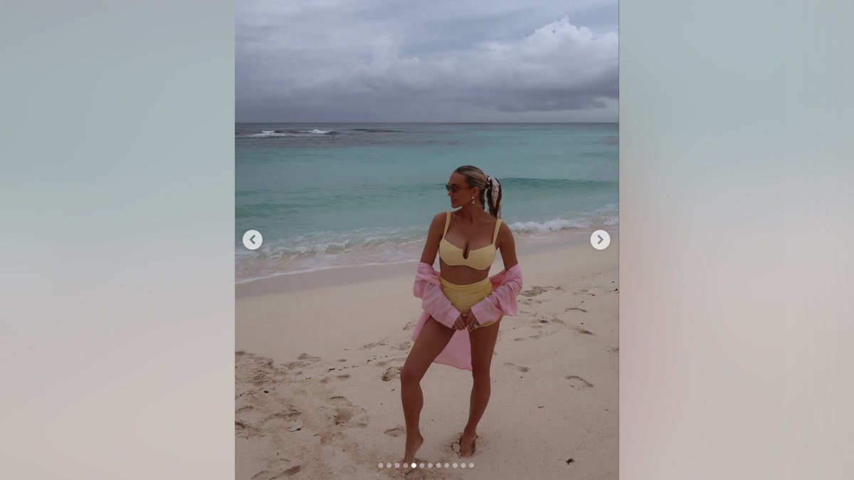 Brittany also shared photos of herself in a yellow bikini.