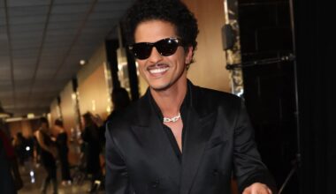 Bruno Mars poses for a photo