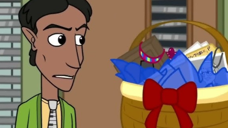Abed investigates a basket in Abed's Master Key.