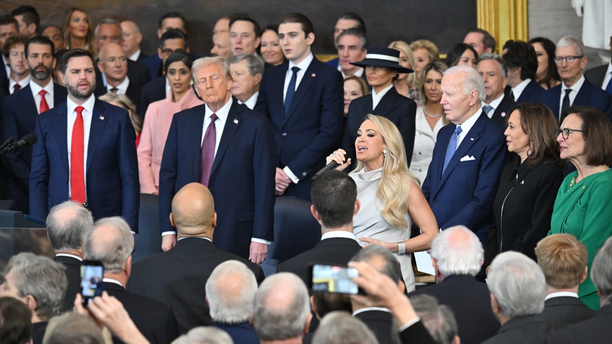 Carrie Underwood sings at the inauguration