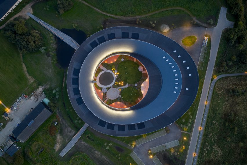 Aerial view of The Crafts College by Dorte Mandrup