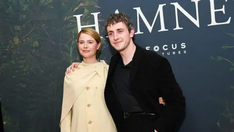 Kristina Bumphrey/Variety via Getty Images Jessie Buckley and Paul Mescal at the "Hamnet" New York Special Screening held at The Whitby Hotel on November 21, 2025 in New York, New York. (Photo by Kristina Bumphrey/Variety via Getty Images)