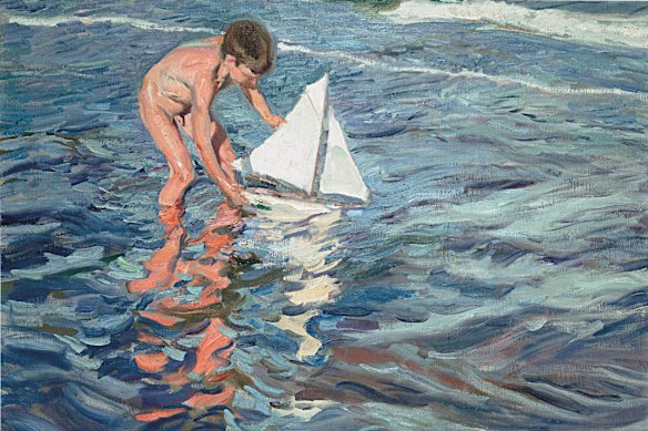 Sorry kid, that boat’s about to sail off into the Mediterranean: Joaquin Sorolla’s El Balandrito (1909)