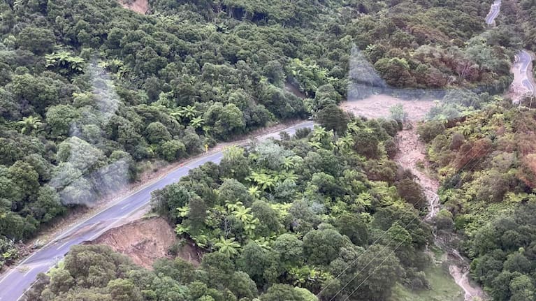 Damage along State Highway 35.