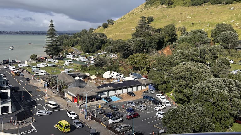 Damage at the Beachside Holiday Park, Mount Maunganui.