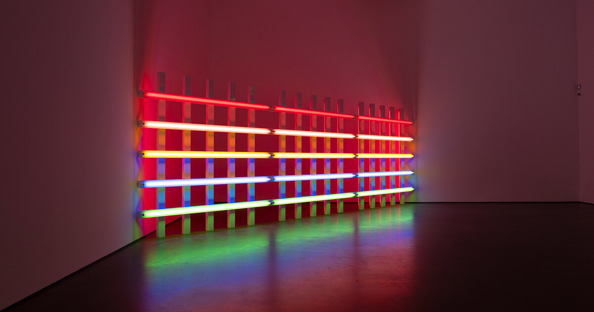 grids' floods NYC's zwirner gallery with fluorescent color