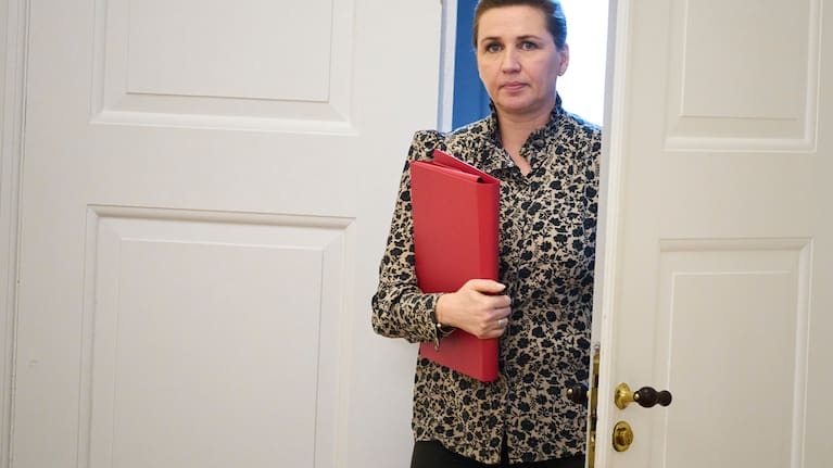 Danish Prime Minister Mette Frederiksen after a meeting in the Foreign Policy Committee at Christiansborg in Copenhagen, Denmark, Tuesday, Jan. 20, 2026