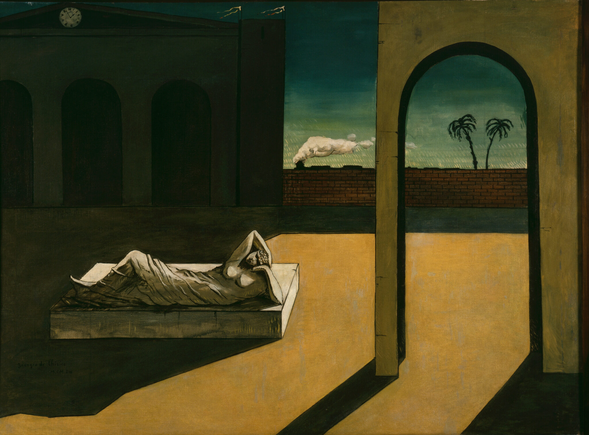 Giorgio de Chirico, “The Soothsayer’s Recompense,” 1913. (Courtesy of the Philadelphia Museum of Art)