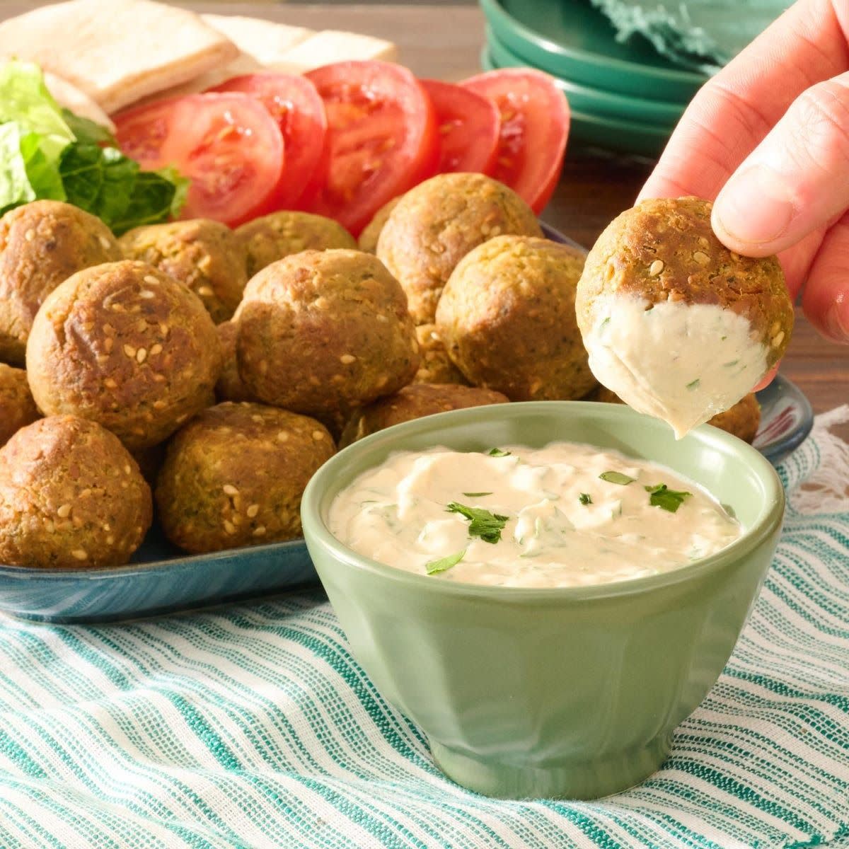high protein snacks air fryer falafel