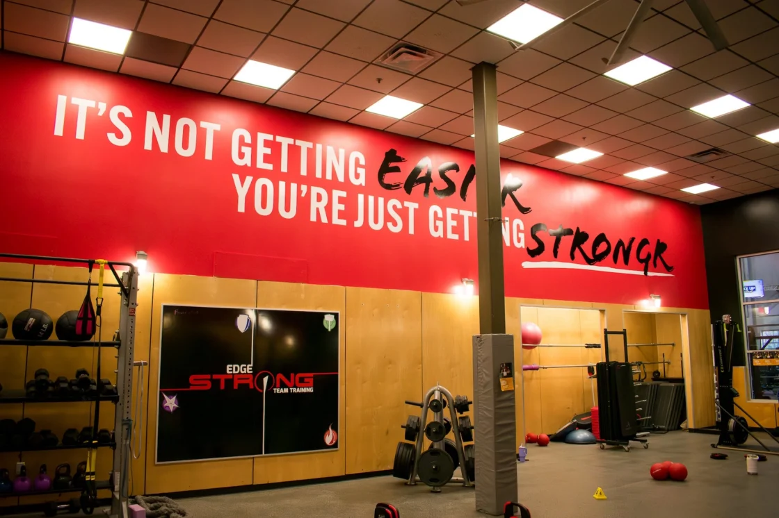 wall inside an Edge Fitness Clubs gym