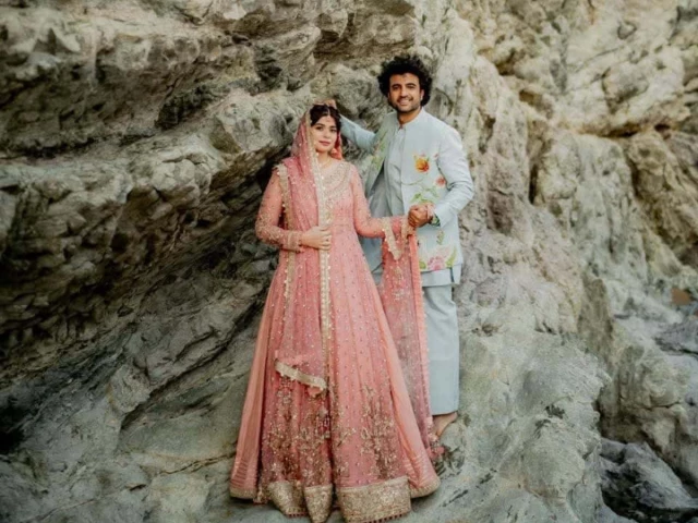 pakistani actor umer alam ties the knot with fiza masroor photo express