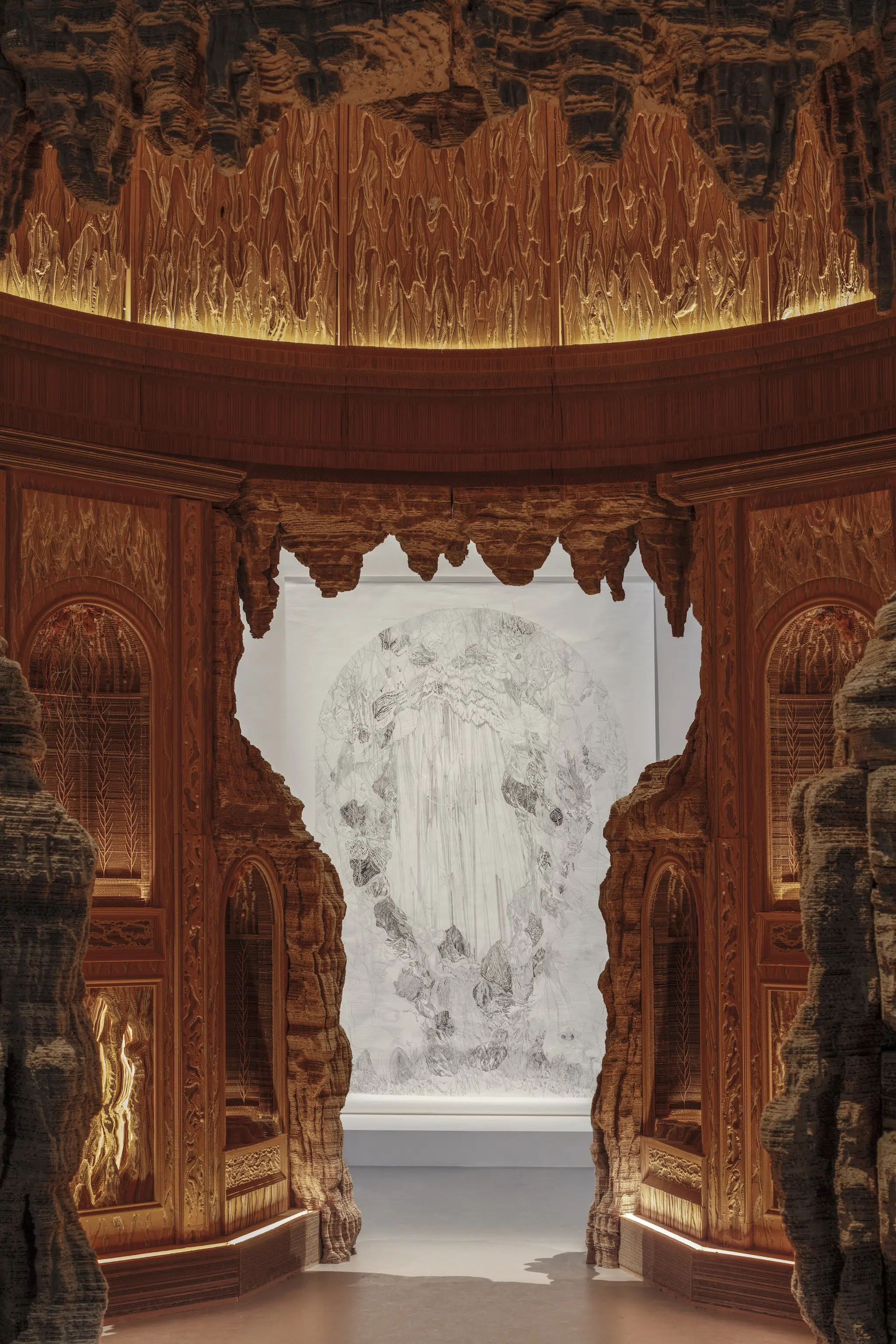 Installation view of ‘Grottesco,’ currently open at le Grand Palais in Paris, France. (Courtesy le Grand Palais)