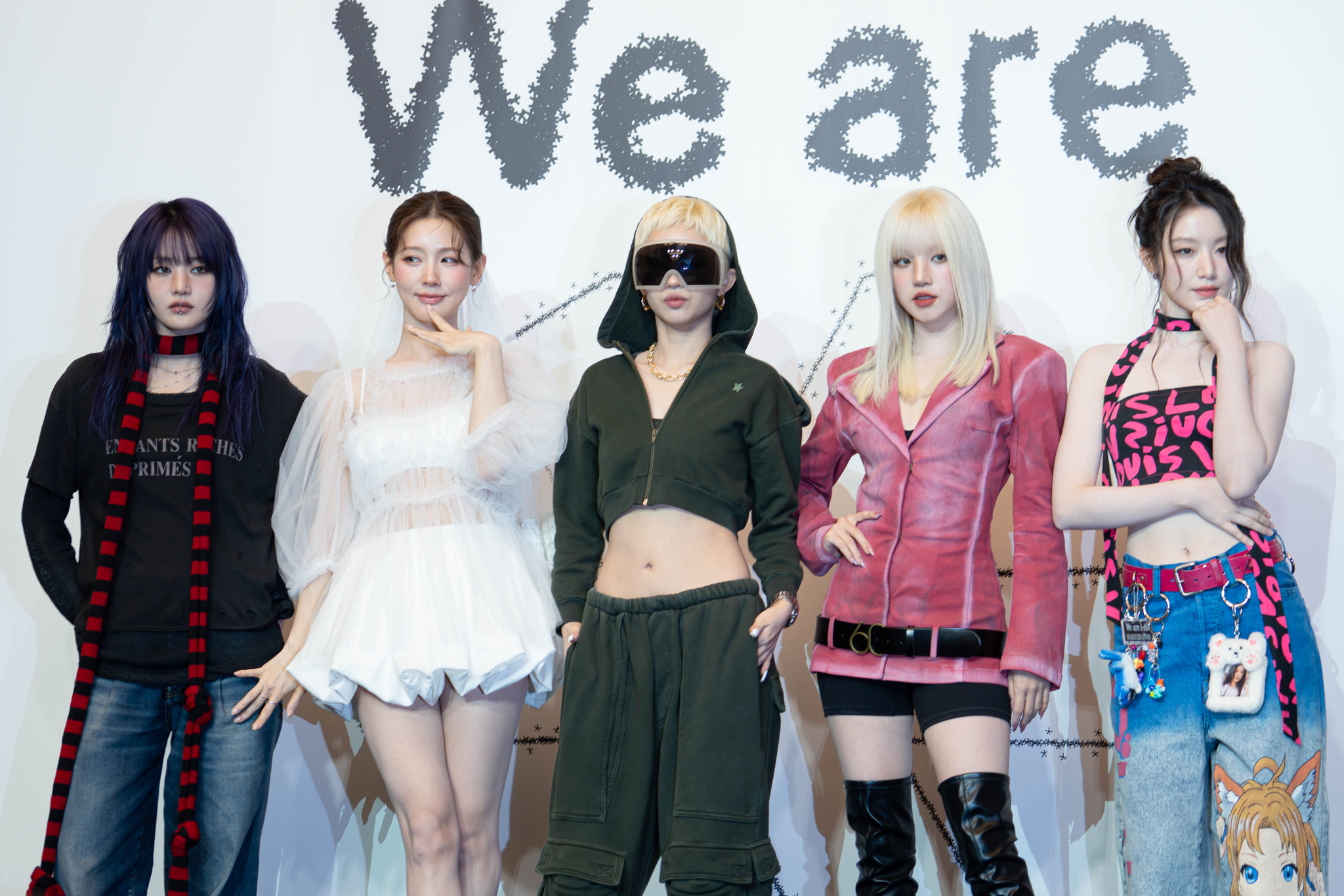 Girl group i-dle poses for a photo during a press conference held at Josun Palace hotel in southern Seoul for the release of its eighth EP ″We are″ on May 19. [DANIELA GONZALEZ PEREZ]