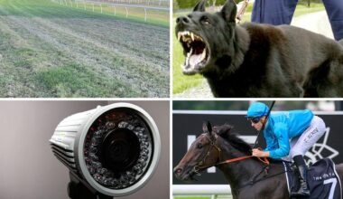 In the wake of track damage (top left) ahead of last year