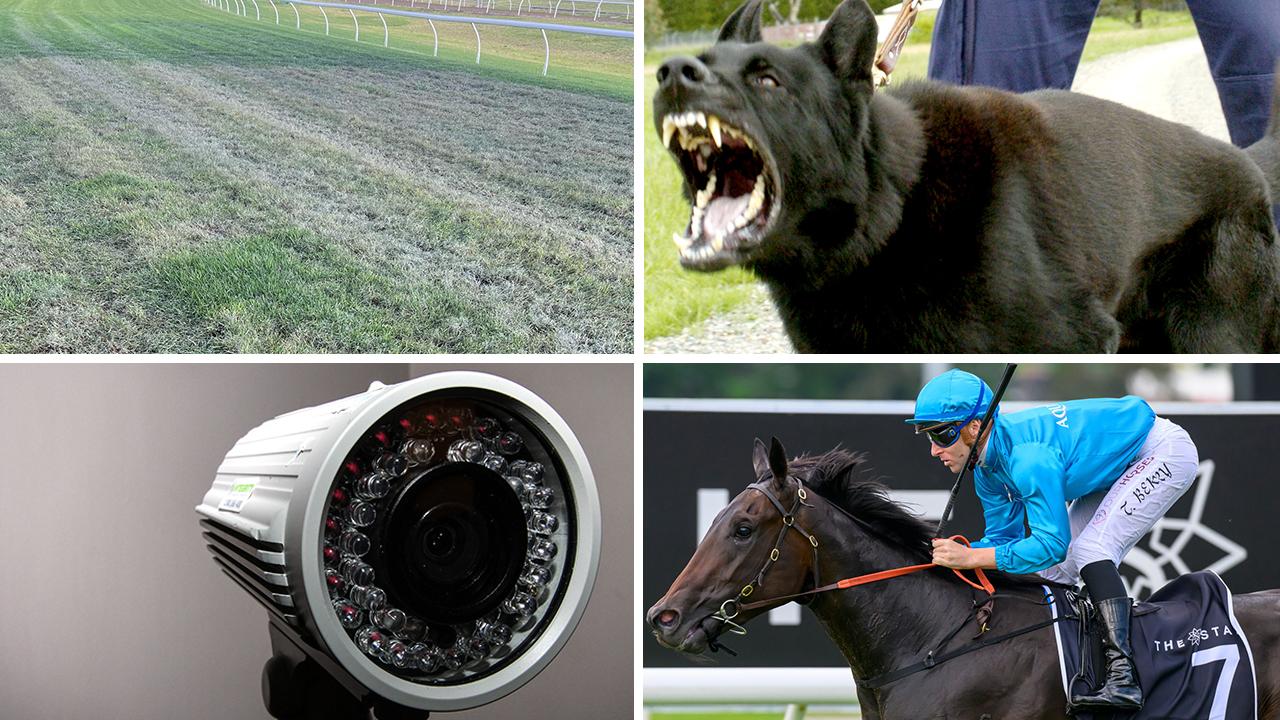 In the wake of track damage (top left) ahead of last year