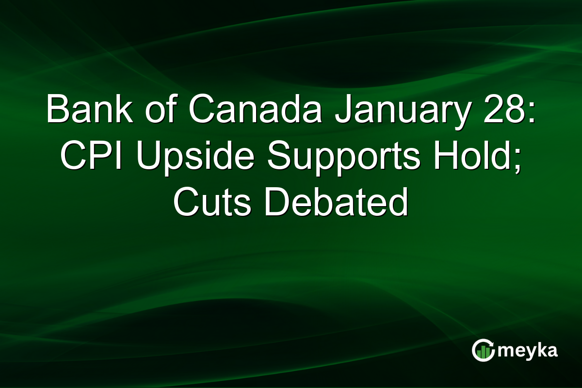 Bank of Canada January 28: CPI Upside Supports Hold; Cuts Debated