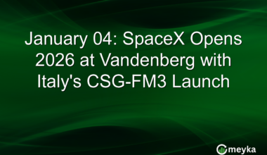 January 04: SpaceX Opens 2026 at Vandenberg with Italy's CSG-FM3 Launch
