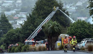 Fire contained but crews will work into night