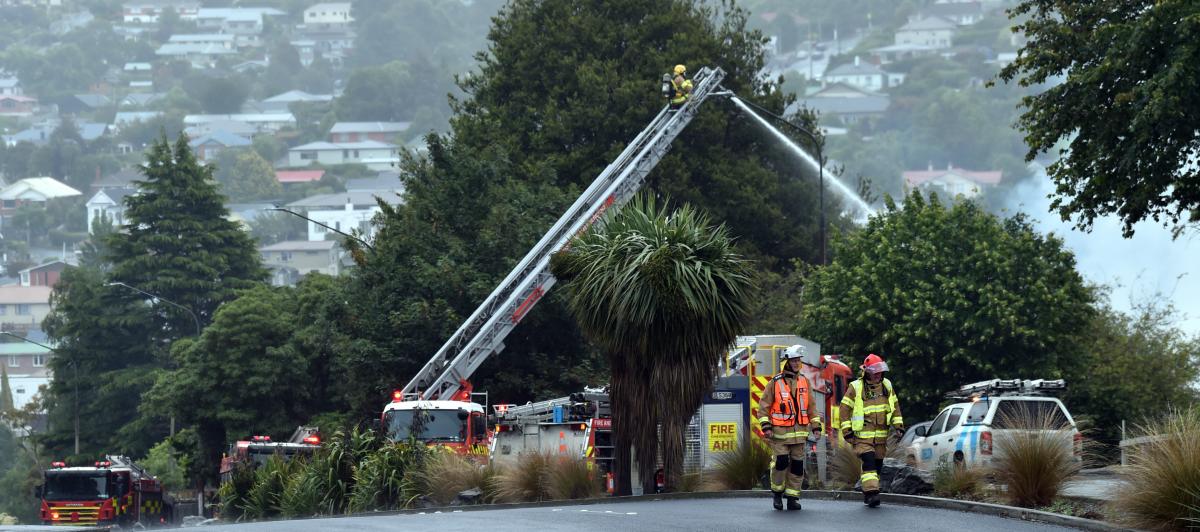 Fire contained but crews will work into night