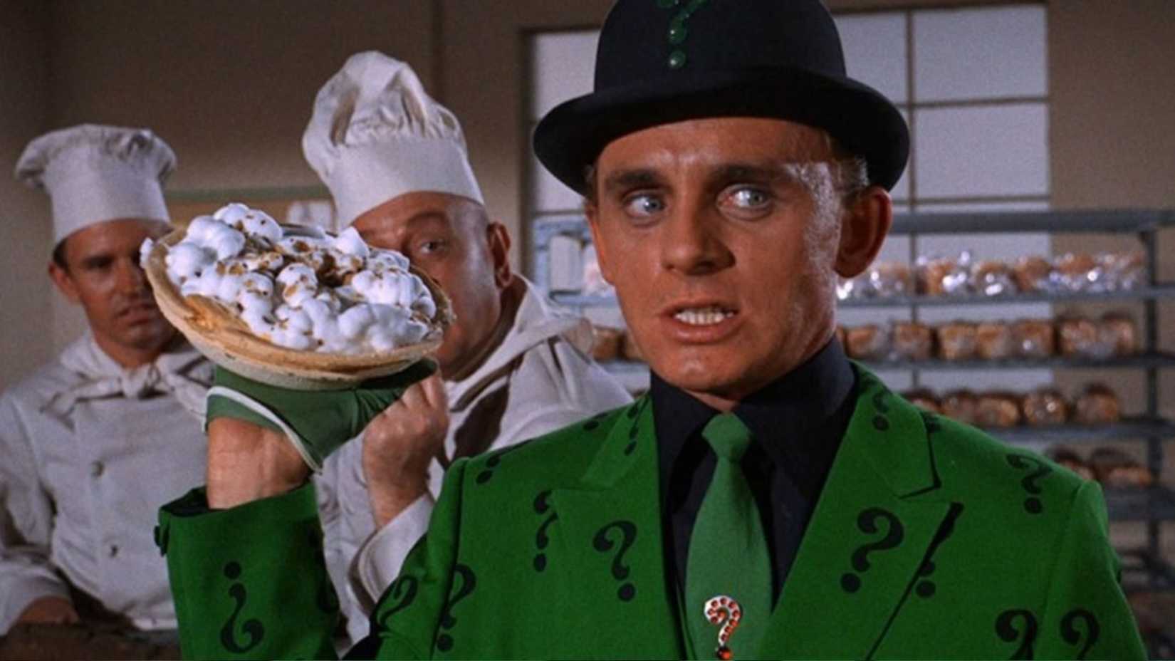 Frank Gorshin Riddler with pie