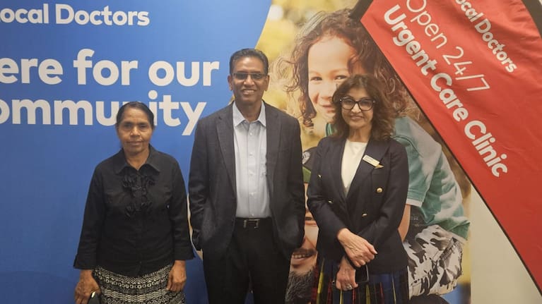 From left: Dr Selva Ponnampalam, Dr Sivakumar Villipuram and Dr Uruba Khalil, long-serving doctors at Local Doctors Ōtara who say the new 24/7 service is long overdue. (Source: PMN News / Taelegalolo'u Mary Afemata)
